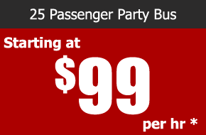 25 passenger party bus rental
